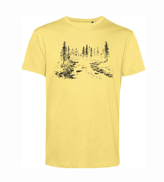 Pánske BIO tričko rieka v lese