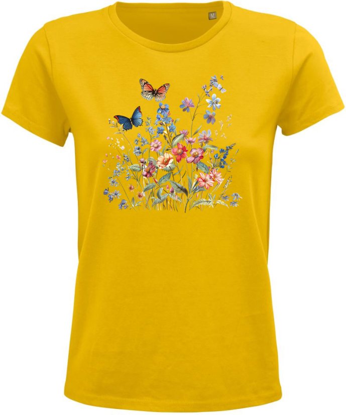 Dámske Bio tričko Motýle a kvety