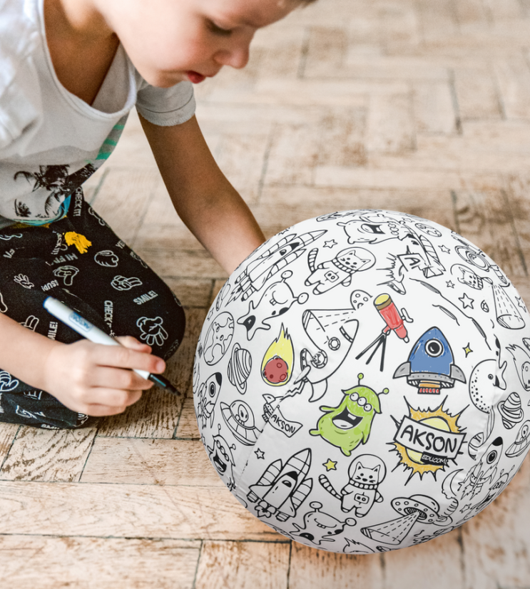 Balónová lopta na vymaľovanie – Vesmír 30 cm