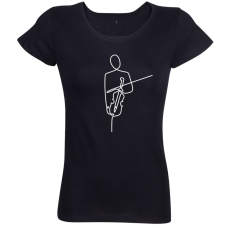 Dámske tričko Husle čierne