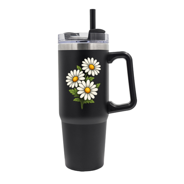 Termohrnček Margarétka, 900 ml, čierna