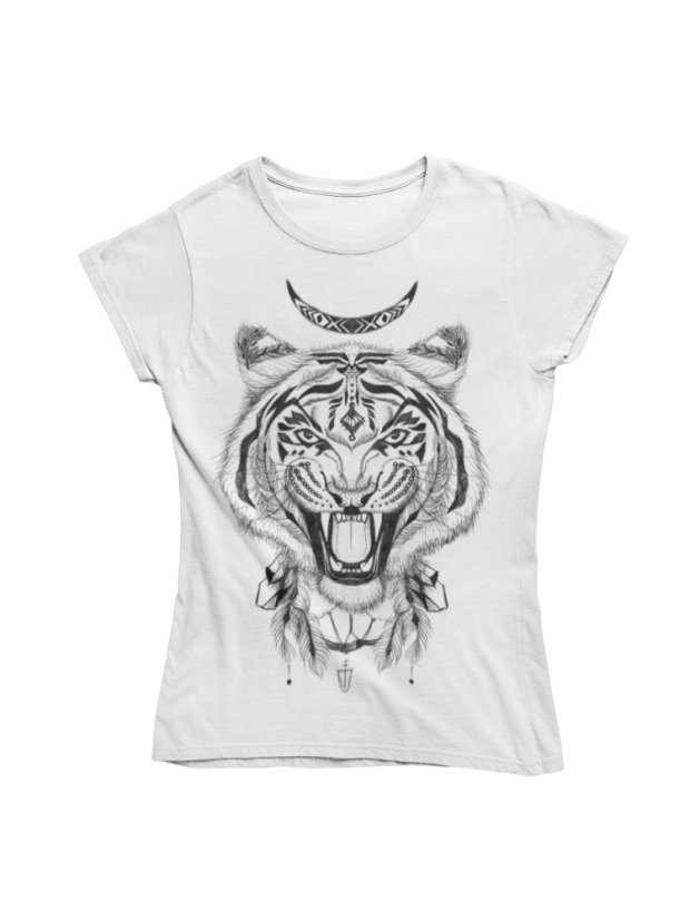 Dámske tričko Tiger aztécke vzory
