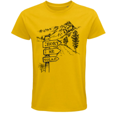 Pánské tričko Hory mě volají cedulka u cesty