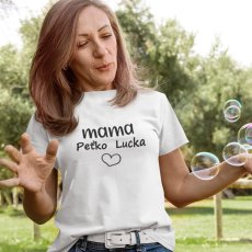 Dámske tričko Mama s menami detí