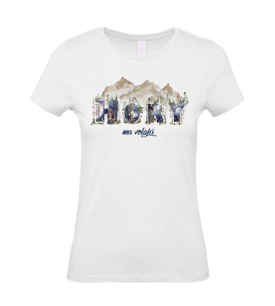 Dámske tričko hory ma volajú noc