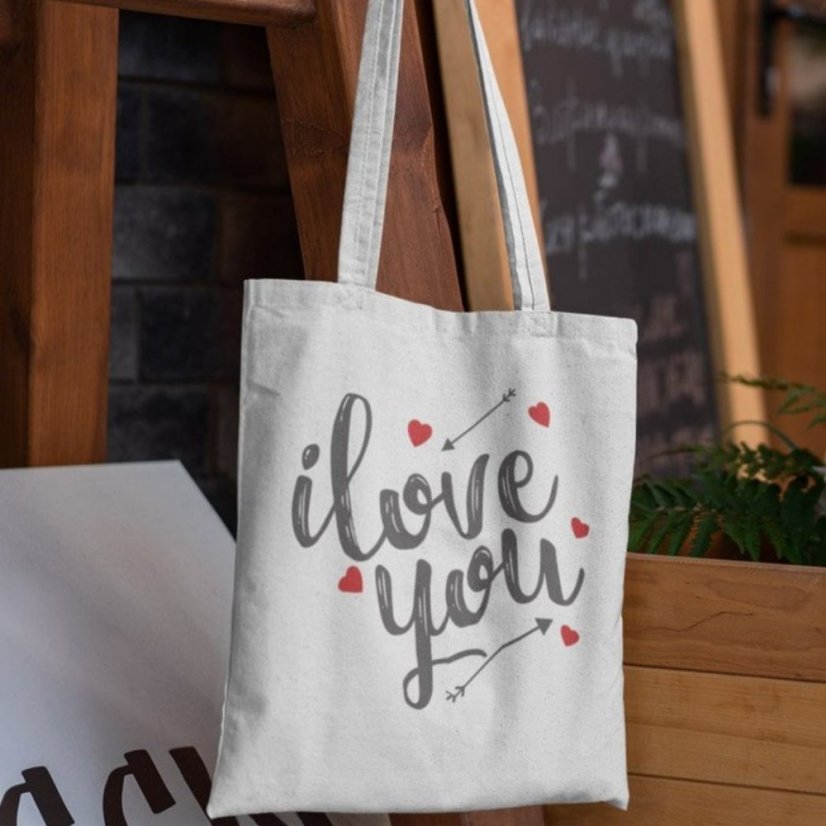 BIO bavlnená taška I love you