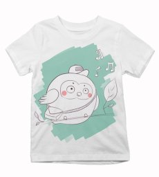 Detské tričko Maľovaná sovička s pozadím