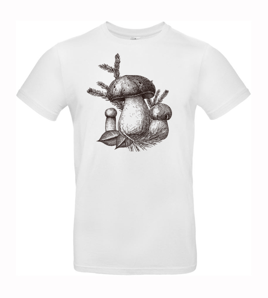 Pánske tričko hríby maľba