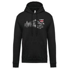 Pánska mikina s kapucňou Hora a turistická značka