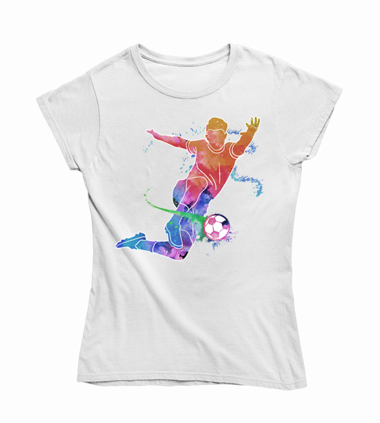 Dámske tričko šport futbalista