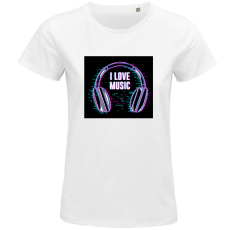 Dámske tričko I love music