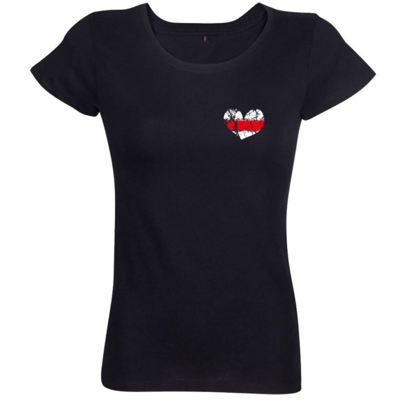 Dámske tričko Turistická značka Srdiečko