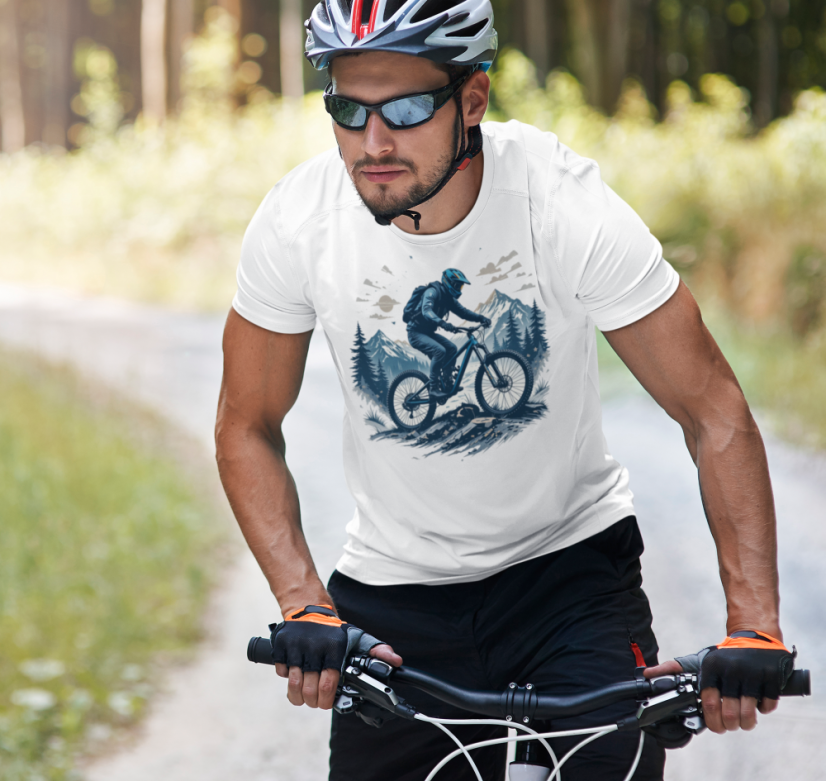 Pánske tričko Dobrodruh na bicykli - Veľkosť: S, Farby: Biela