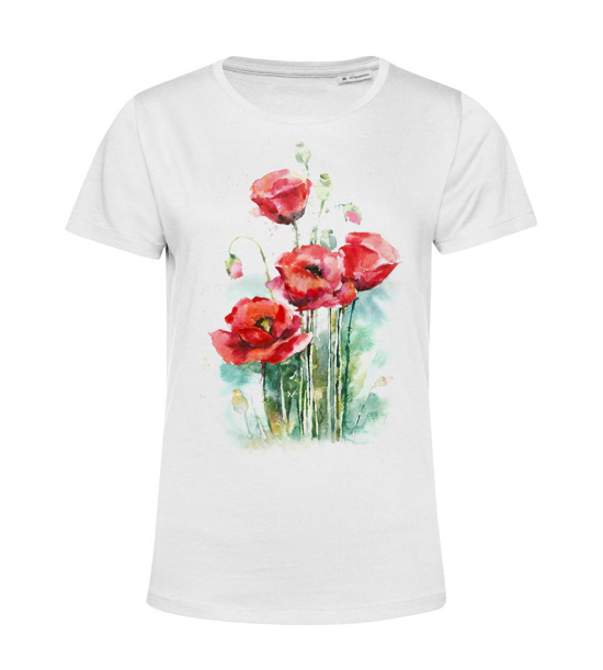 Dámske BIO tričko Červený mak