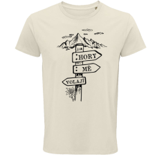 Pánské tričko Hory mě volají cedulka