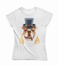 Dámske tričko buldog zábavné