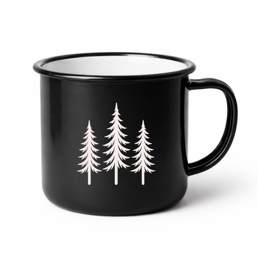 Smaltovaný hrnček Forest Silence, 350ml