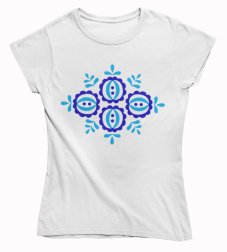 Dámske BIO tričko modrý kvet