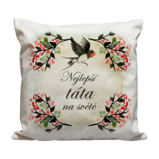 Polštář Nejlepší táta na světě ptáček