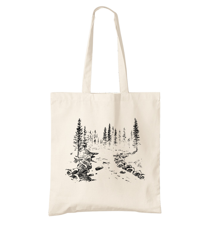 Bavlněná taška Řeka v lese