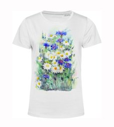 Dámske BIO tričko margarétky na poli