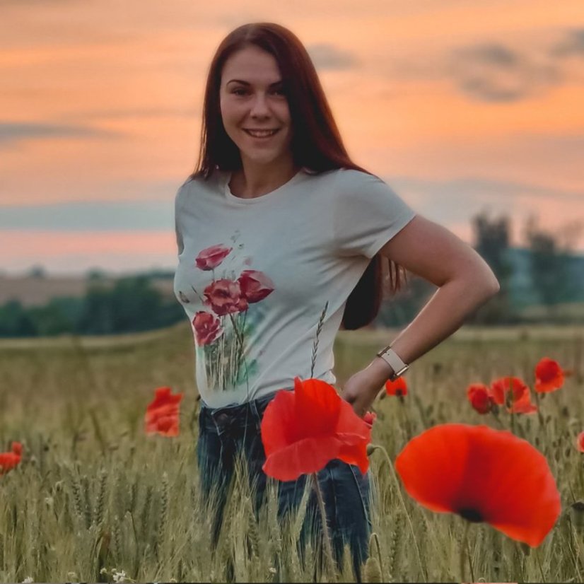 Dámske BIO tričko Červený mak