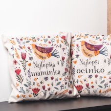 Vankúš Najlepší ocinko vtáčik a kvietky