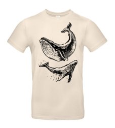 Pánske tričko Veľryba skica
