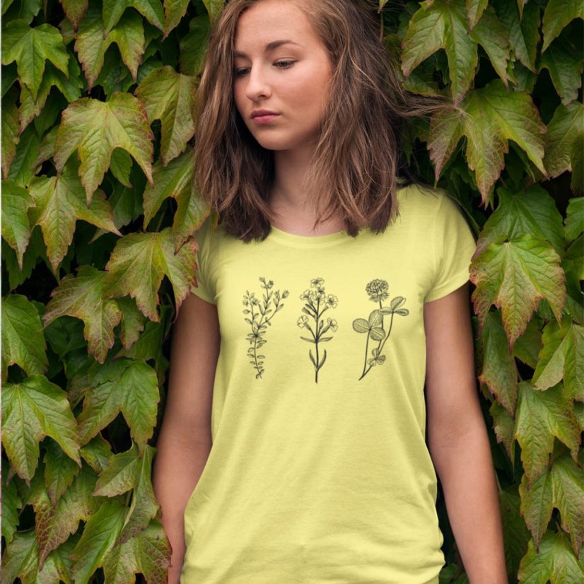 Dámske BIO tričko 3 divé kvety