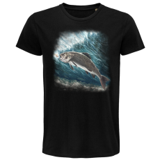 Pánske Bio tričko Loviaca ryba čierne