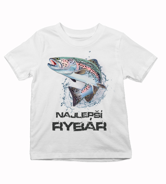Detské tričko najlepší rybár farebné