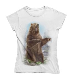 Dámske tričko medveď vo vode