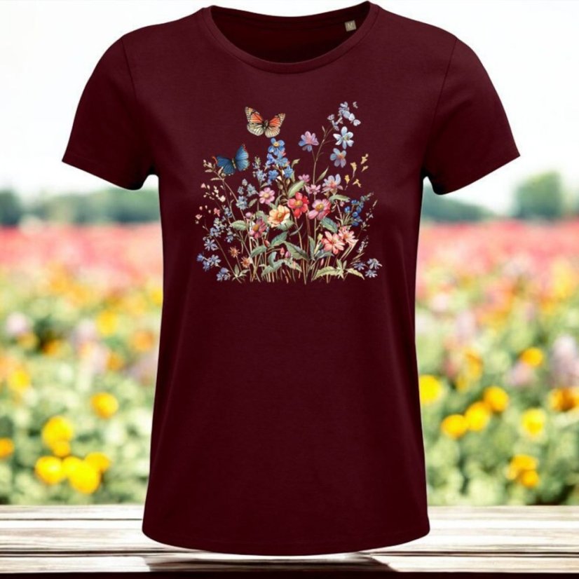 Dámske Bio tričko Motýle a kvety