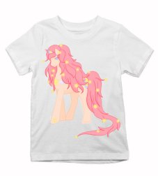 Detské tričko jednorožec dlhé vlásky