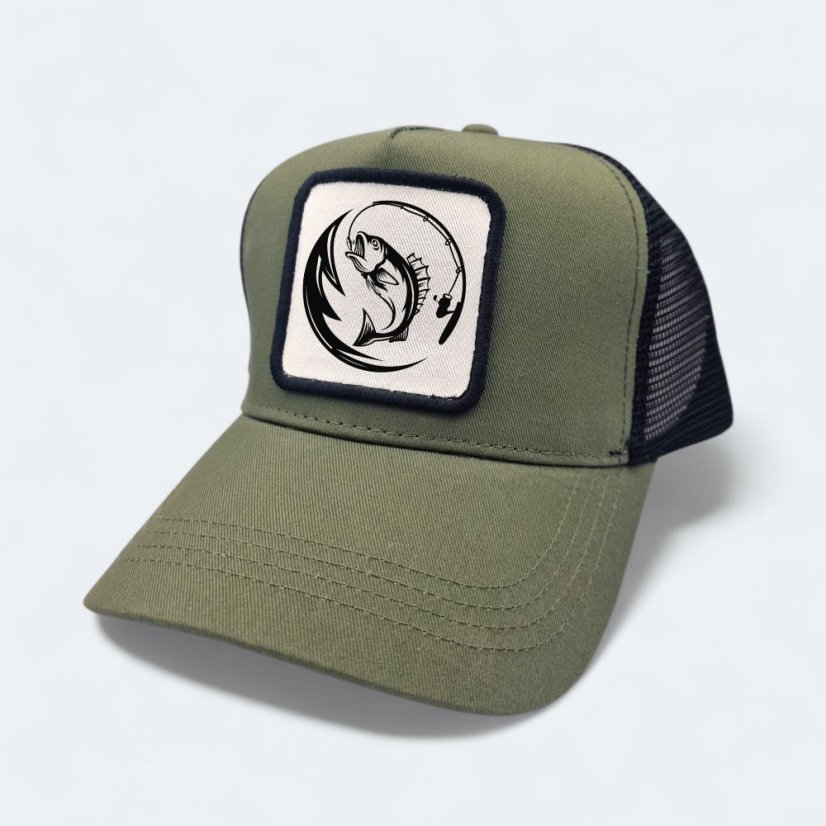 Šiltovka HUNT,  Ryba v kruhu, zelená