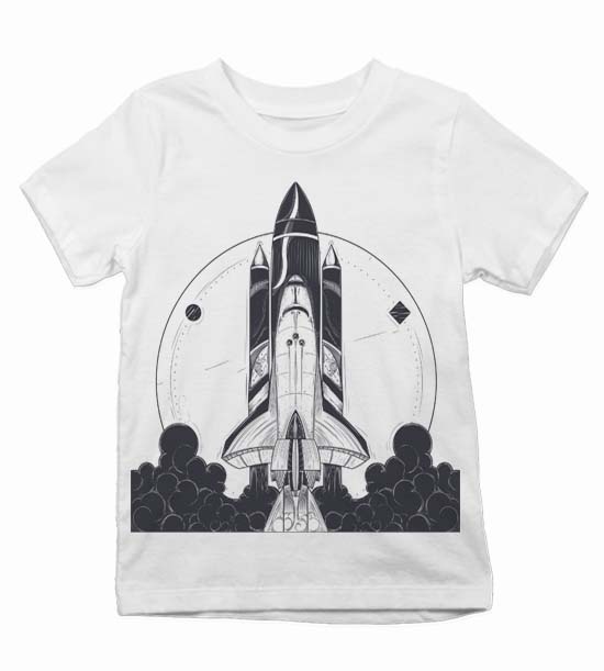 Detské tričko štart raketoplánu