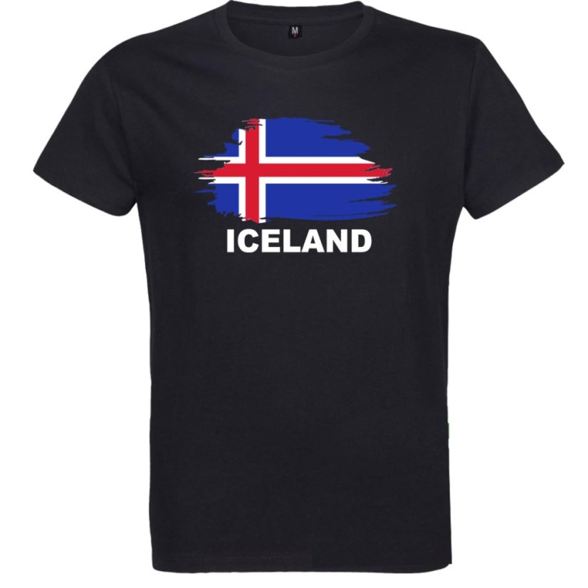 Pánske tričko Iceland - Veľkosť: S, Farby: Čierna