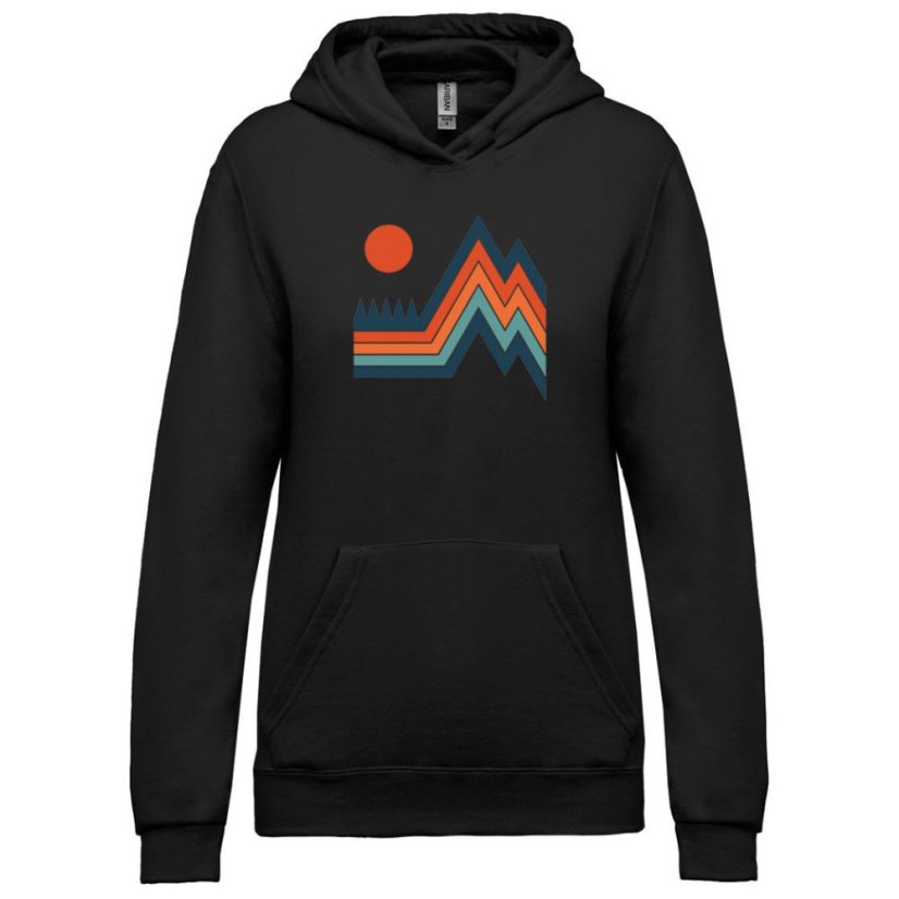 Dámska mikina s kapucňou Retro príroda