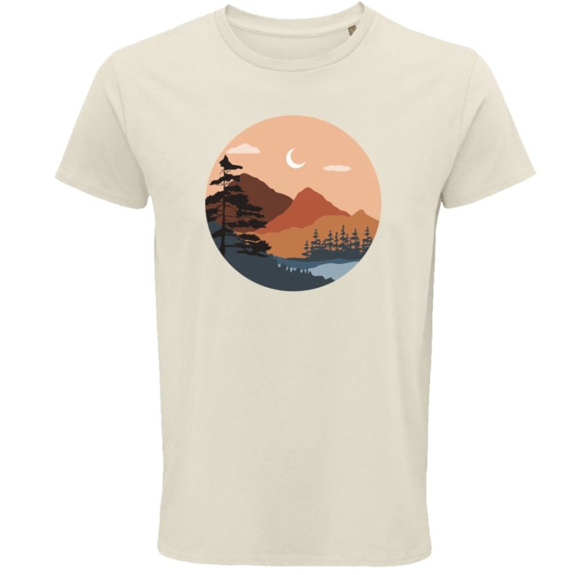 Pánske tričko Retro príroda v kruhu