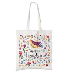 BIO bavlnená taška babka vtáčik