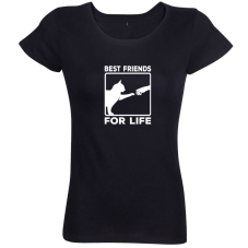 Dámske bio tričko Mačka best friends
