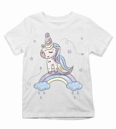 Detské tričko jednorožec obláčiky