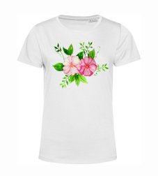 Dámske BIO tričko dva ružové kvety