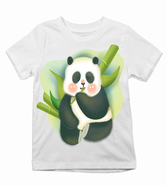 Detské tričko panda a bambus