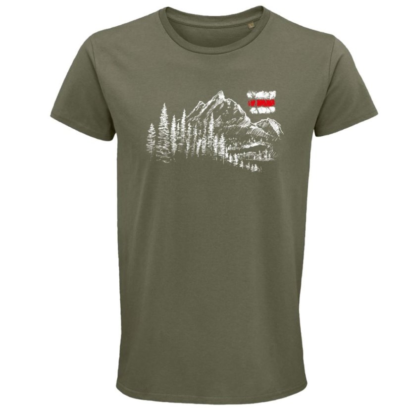 Pánske BIO tričko Hory a turistická značka