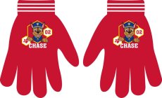 Detské zimné rukavice Paw Patrol – Chase, červené (univerzálna veľkosť)