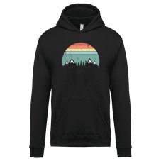 Pánska mikina s kapucňou Retro stromy a hory