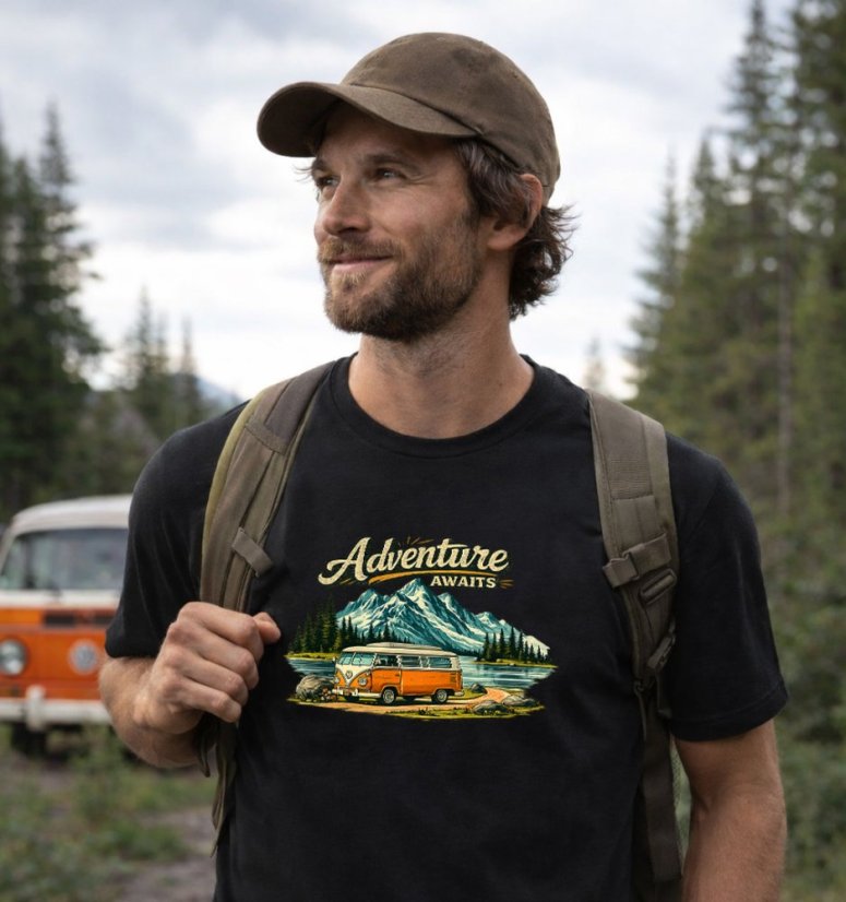 Pánske tričko Retro karavan