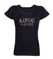 Dámske tričko Love nature, čierne