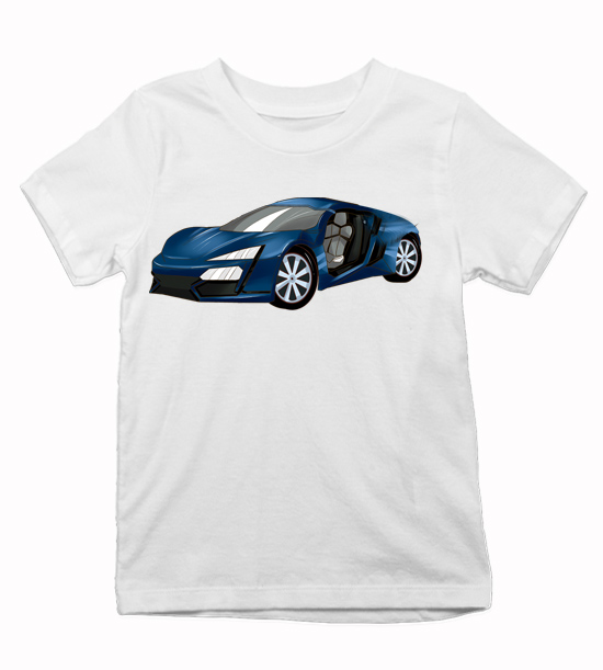 Detské tričko modré autíčko